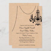 シャンデリアオンバーラップ結婚式招待状 招待状 (正面/裏面)