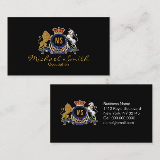 シャンデリアオートクチュール™モユニセックスノグラム- 名刺 (正面/裏面)