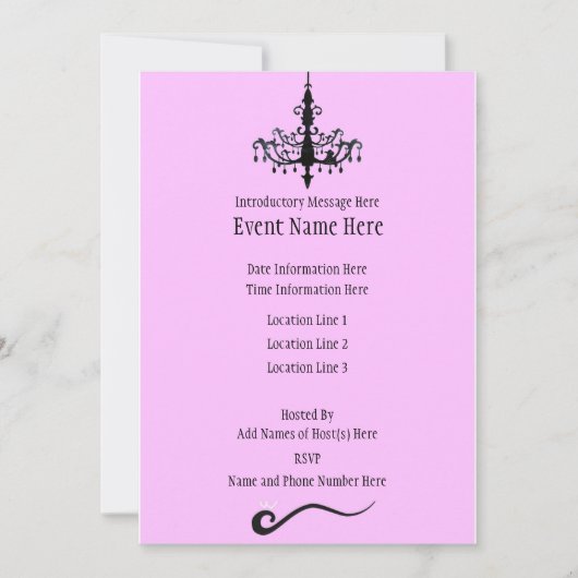 シャンデリアカスタム招待状 招待状 (正面)