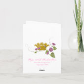 シャンデリアカード~ピンクシャンデリアフランスのきらめくズ カード (裏面)