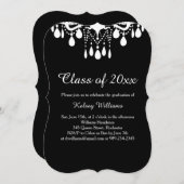 シャンデリアクリスタル卒業パーティー招待状 招待状 (正面/裏面)