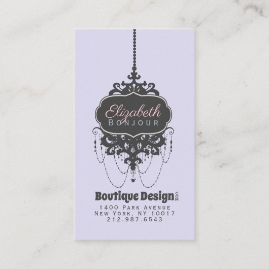 シャンデリアシック(色の変更) - 名刺 (裏面)