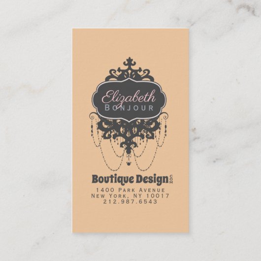 シャンデリアシック(色の変更) - 名刺 (裏面)