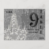 シャンデリアシルバープレイビルテーブル番号カード ポストカード (裏面)