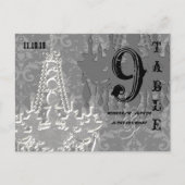 シャンデリアシルバープレイビルテーブル番号カード ポストカード (正面)