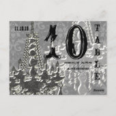 シャンデリアシルバープレイビルテーブル番号カード ポストカード (裏面)