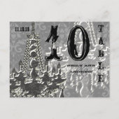 シャンデリアシルバープレイビルテーブル番号カード ポストカード (正面)