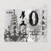 シャンデリアシルバープレイビルテーブル番号カード ポストカード (正面)