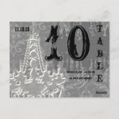 シャンデリアシルバープレイビルテーブル番号カード ポストカード (裏面)