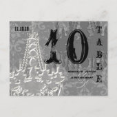 シャンデリアシルバープレイビルテーブル番号カード ポストカード (正面)