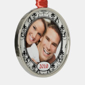 シャンデリアダマスク写真クリスマスオーナメント メタルオーナメント (右)