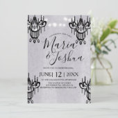 シャンデリアハロウィン結婚ズグレーストーン 招待状 (スタンド正面)