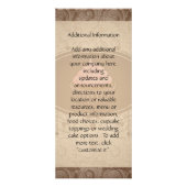 シャンデリアフレームのカップケーキのピンクおよびブラウンのダマスク織 ラックカード (裏面)