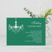シャンデリアホリデイディナーパーティの招待状 招待状 (スタンド正面)