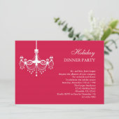 シャンデリアホリデイディナーパーティの招待状 招待状 (スタンド正面)