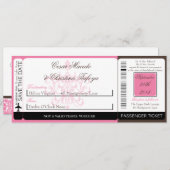 シャンデリアボーディングパス結婚式招待状 招待状 (正面/裏面)