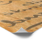 シャンデリアモダンヴィンテージ孔雀ブルーバタフライ ポスター (角)