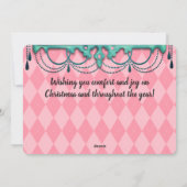 シャンデリアヤーン編み物クロシェットクリスマスカード シーズンカード (裏面)