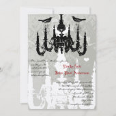 シャンデリアラブバード結婚式招待状 招待状 (正面)