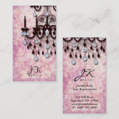 シャンデリア不動産仲介業者ヴィンテージダマスク  名刺 (正面/裏面)