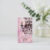 シャンデリア不動産仲介業者ヴィンテージダマスク  名刺 (スタンド正面)