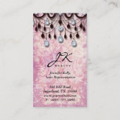 シャンデリア不動産仲介業者ヴィンテージダマスク  名刺 (裏面)