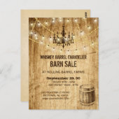 シャンデリア付きバーンセールのはがき、ウイスキー樽 ポストカード (正面/裏面)