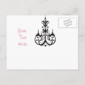 シャンデリア付き日付はがきを保存する 案内ポストカード (裏面)