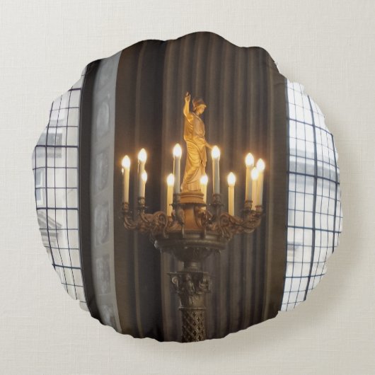 シャンデリア円枕 ラウンドクッション (裏面)