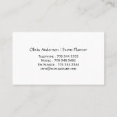 シャンデリア名刺付きピンク水彩 名刺 (裏面)