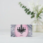 シャンデリア実在エステートエージェントゼブラグリッター 名刺 (スタンド正面)