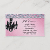 シャンデリア実在エステートエージェントゼブラグリッター 名刺 (裏面)