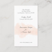 シャンデリア水彩デザイナー名刺 名刺 (裏面)