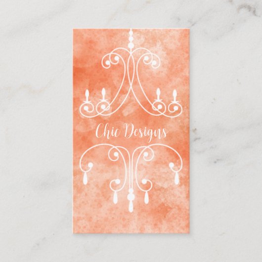 シャンデリア水彩デザイナー名刺 名刺 (正面)