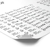 シャンデリア結婚の写真座席表 ポスター (角)