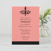 シャンデリア誕生日招待状 招待状 (スタンド正面)