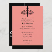 シャンデリア誕生日招待状 招待状 (正面/裏面)