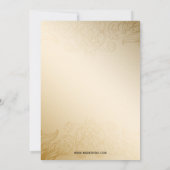 シャンデリア金ゴールドエレガント企業のパーティの招待状 招待状 (裏面)