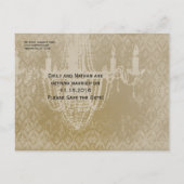 シャンデリア金ゴールド白黒ダマ動揺してスク 案内ポストカード (裏面)