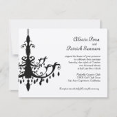 シャンデリア ウェディング 招待状 (正面)