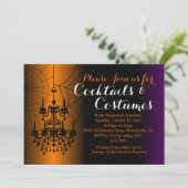 シャンデリア コックテイル 衣装 大人 ハロウィンパーティー 招待状 (スタンド正面)