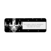 シャンデリア&スターズオンブラック差出人住所 ラベル (正面)