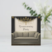 シャンデリア ソファ 新築パーティー 招待状 (スタンド正面)