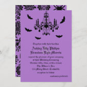 シャンデリア&ダマスクウエディング招待状 招待状 (正面/裏面)