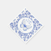 シャンデリア バタフライ ブライダルシャワー スタンダードカクテルナプキン (角)