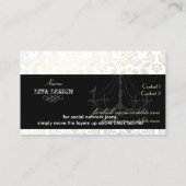 シャンデリア+バロック·ダマスク/パール+レモン 名刺 (裏面)