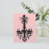 シャンデリア&ピンク ポストカード (スタンド正面)