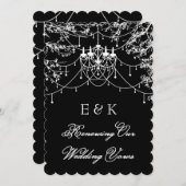 シャンデリア, 夜のツリーイルミネーション  婚約の更新 招待状 (正面/裏面)