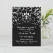 シャンデリア、夜間婚約パーティ 招待状 (スタンド正面)