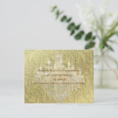 シャンデリア、披露宴カード 招待状 (スタンド正面)